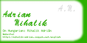 adrian mihalik business card